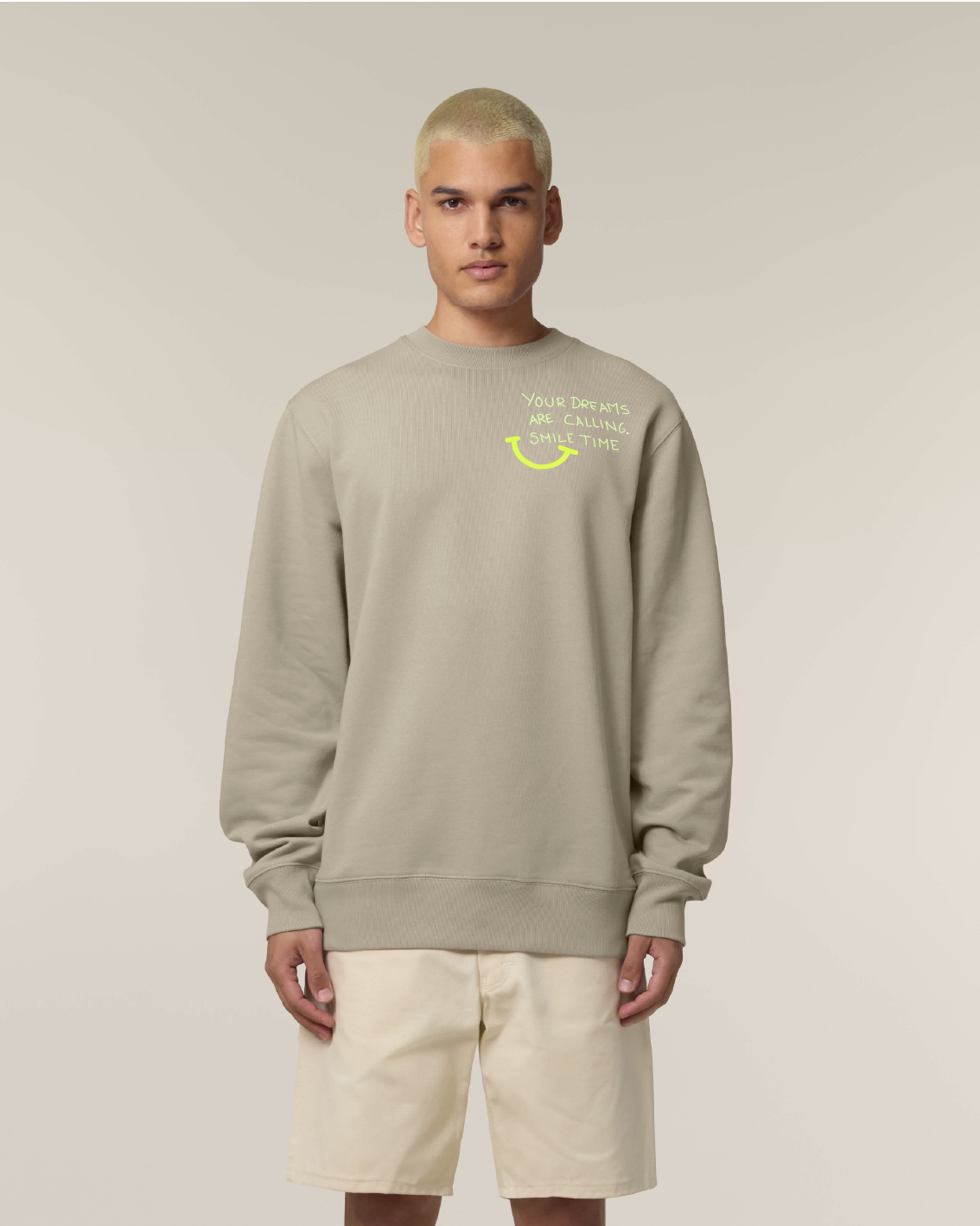 SUDADERA SMILE TIME stone